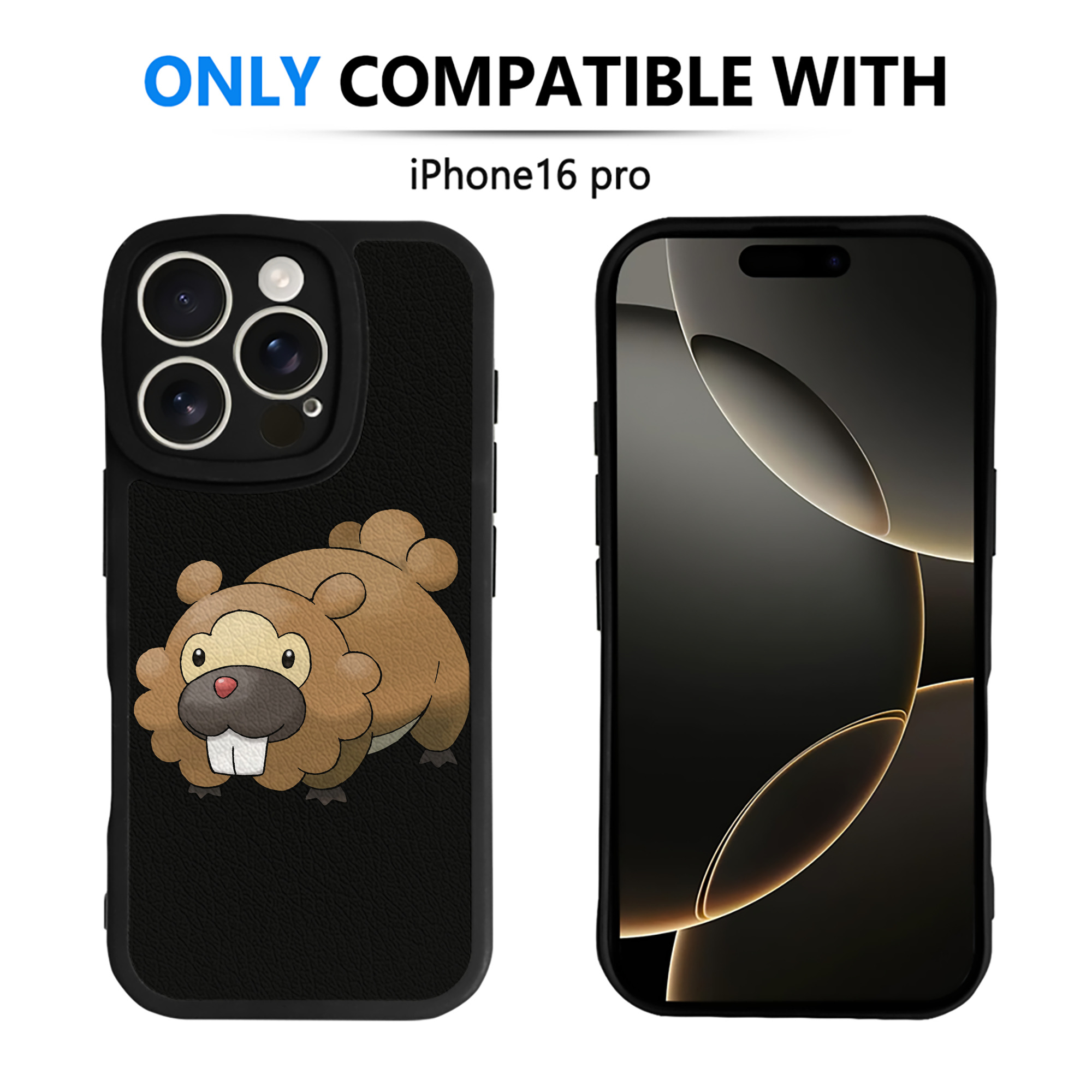 （画像用） ポケットモンスター Pokémon 【iPhone 16シリーズ対応】シリコンスマホケース（レザー調） 材質：シリコン